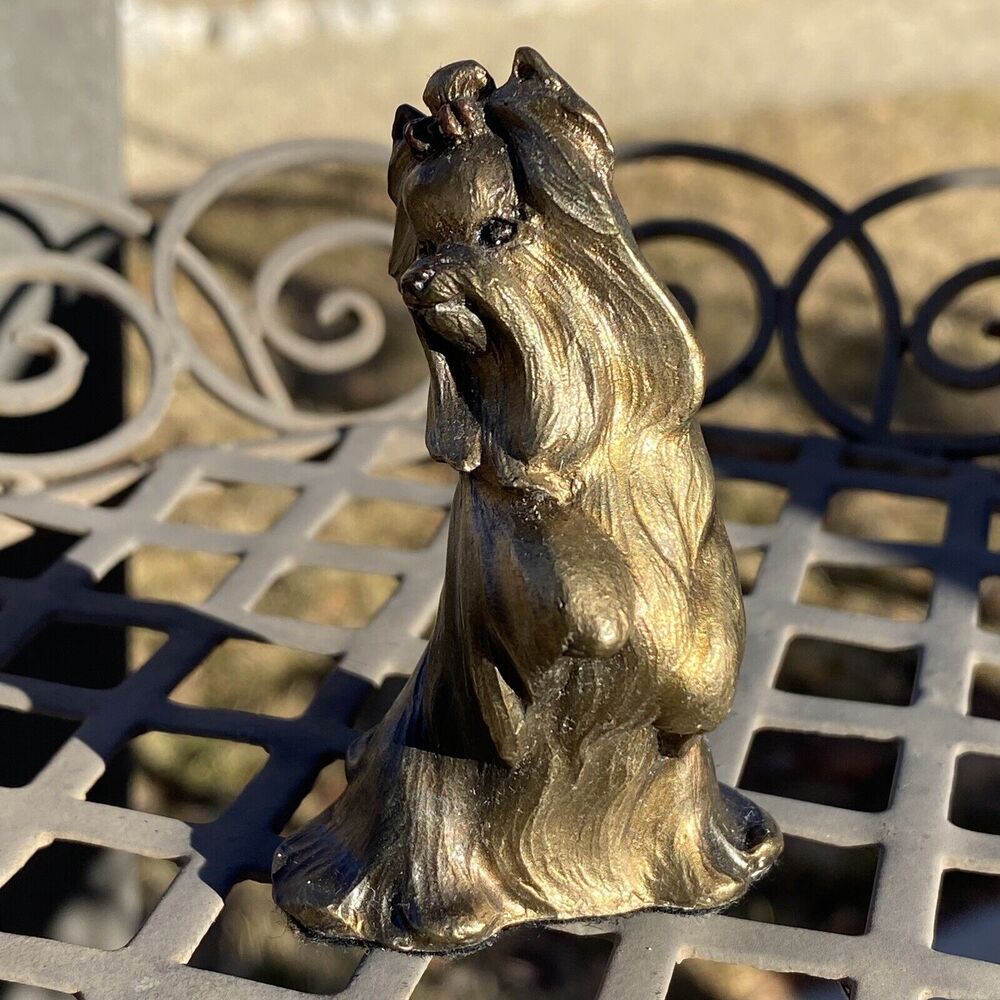 D. L. Debbie Engle Yorkshire Terrier Pure Bred Dogs Miniature Bronze a statue - Picture 14 of 16